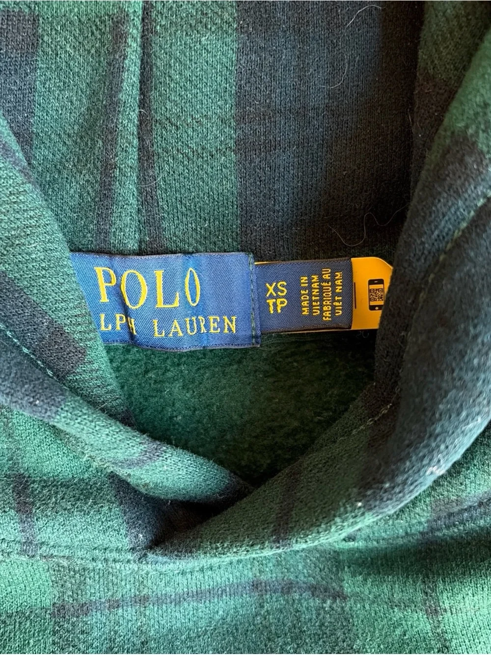 Polo Ralph Lauren Iconic Triple-Pony Tartan Fleece Hoodie - XS